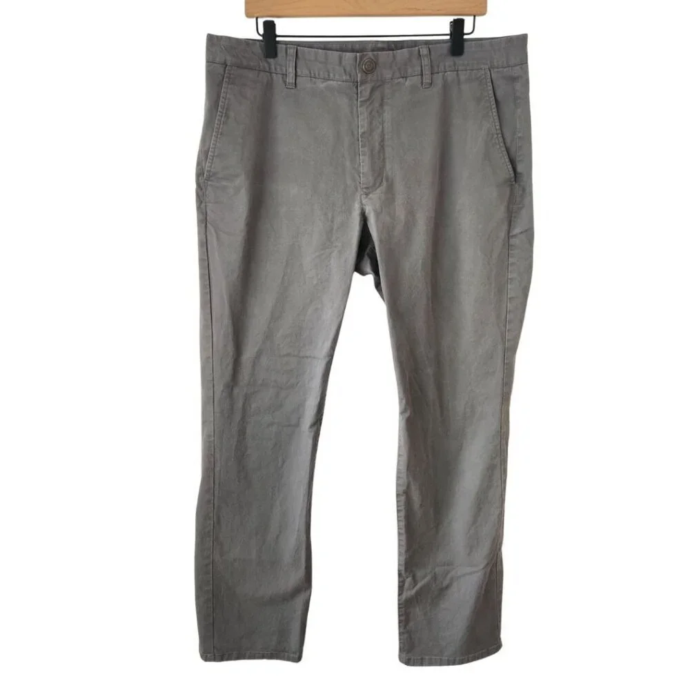 Bonobos Grey Chino Pants Slim Trousers Career Business Casual Men's 36x30
